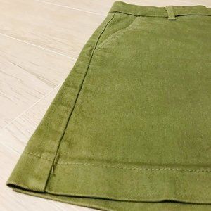 Uniqlo Army Green Denim Mini Skirt